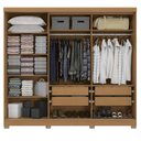 Ver imagem 3 de Guarda Roupa Casal 245cm 5 Portas 4 Gavetas com Pés Cb03n564 Kappesberg