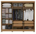 Ver imagem 3 de Guarda Roupa Casal 245cm 5 Portas 4 Gavetas com Pés Cb03n564 Kappesberg