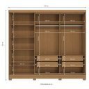 Ver imagem 2 de Guarda Roupa Casal 245cm 5 Portas 4 Gavetas com Pés Cb03n564 Kappesberg