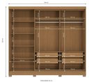Ver imagem 2 de Guarda Roupa Casal 245cm 5 Portas 4 Gavetas com Pés Cb03n564 Kappesberg