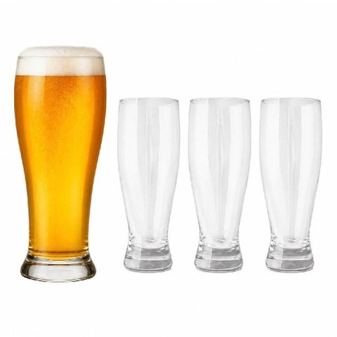 Jogo 3 Copo Tulipa Vidro 350ml Chopp Cerveja Kit Bebidas Transparente Yeet