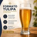 Ver imagem 4 de Jogo 3 Copo Tulipa Vidro 350ml Chopp Cerveja Kit Bebidas Transparente Yeet