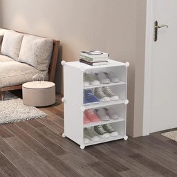 Armario Modular Organizador Guarda Roupa Sapateira Brinquedos Multifuncional Desmontavel 4 Prateleir - 3