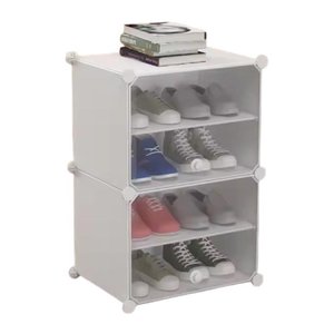 Armario Modular Organizador Guarda Roupa Sapateira Brinquedos Multifuncional Desmontavel 4 Prateleir