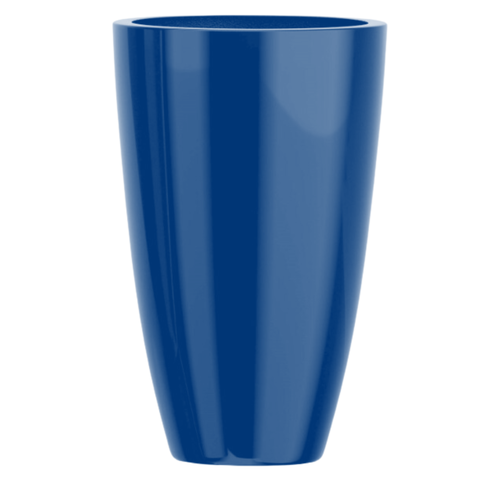 Vaso de Fibra de Vidro Roma m 70cm Decorativo Azul Metalico