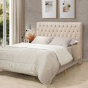 Ver imagem 1 de Cabeceira Cama King Estofada 1,93 - Inca Linho Cru
