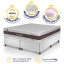 Ver imagem 3 de Conjunto Box Baú Branco Mali Bege Molas Ensacadas Queen 158x198x77 - King House