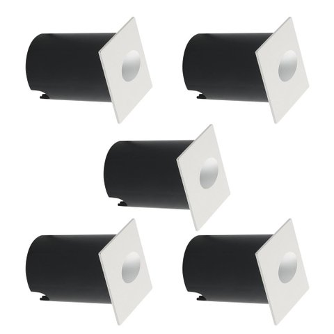 Kit 5 Arandela Balizador Slim 2w 3000k Branco Ip65