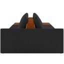 Ver imagem 2 de Sofá Ilha Modular para Sala 252cm com Puff Dublin K01 Veludo Preto Sintético Caramelo - Lyam Decor