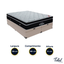 Ver imagem 3 de Cama Box Baú Bipartido Casal Bege e Colchão Elegant Superpocket Molas Ensacadas Ortobom