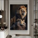 Ver imagem 3 de Quadro Leão Protetor Br Artes Grande 118x78