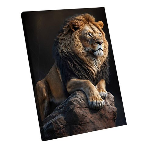 Quadro Leão Protetor Br Artes Grande 118x78