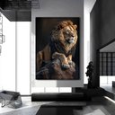 Ver imagem 2 de Quadro Leão Protetor Br Artes Grande 118x78