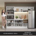Ver imagem 6 de Armário de Cozinha Completa 100% MDF 250cm Branco/Rustic/Crema Smart Madesa 03