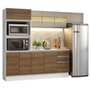 Ver imagem 3 de Armário de Cozinha Completa 100% MDF 250cm Branco/Rustic/Crema Smart Madesa 03