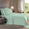Lençol Super King Percal 200 Fios 100% Algodão - Verde Claro - 1