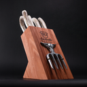 Ver imagem 3 de Cepo Churrasqueiro Sg Inox 3mm- Facas, Chaira e Garfos em Chifre de Cervo Natural