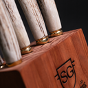 Ver imagem 5 de Cepo Churrasqueiro Sg Inox 3mm- Facas, Chaira e Garfos em Chifre de Cervo Natural