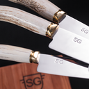 Ver imagem 7 de Cepo Churrasqueiro Sg Inox 3mm- Facas, Chaira e Garfos em Chifre de Cervo Natural