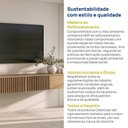 Ver mais imagens de Rack Suspenso para Tv até 75 Polegadas Portas Ripadas 210cm Aruá Cabecasa MadeiraOriginals