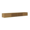 Ver imagem 2 de Rack Suspenso Ripado para TV até 75 Polegadas Planejado 210cm Aruá CabeCasa MadeiraOriginals Marrom Jatobá