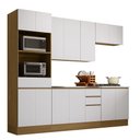 Ver imagem 3 de Cozinha Completa 5 Peças com Espaços para Micro-ondas e Tampo 270 Cm Slim Luciane Móveis