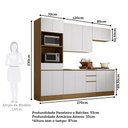 Ver imagem 5 de Cozinha Completa 5 Peças com Espaços para Micro-ondas e Tampo 270 Cm Slim Luciane Móveis