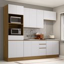 Ver imagem 1 de Cozinha Completa 5 Peças com Espaços para Micro-ondas e Tampo 270 Cm Slim Luciane Móveis