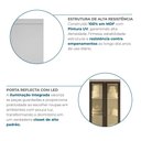 Ver imagem 7 de Guarda-Roupa Modulado Reflecta 2 Portas com LED e Prateleiras 100% MDF Cairo Branco/Neve