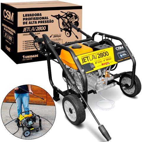 Lavadora Alta Pressão à Gasolina CSM JETLAV-2800 LIFAN 6,5 HP 4T Profissional