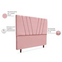 Ver imagem 2 de Cabeceira Estofada Casal Belgica 140 Suede Rosa