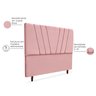 Cabeceira Estofada Casal Belgica 140 Suede Rosa - 2