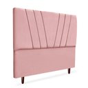 Ver imagem 4 de Cabeceira Estofada Casal Belgica 140 Suede Rosa