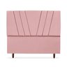 Cabeceira Estofada Casal Belgica 140 Suede Rosa - 1