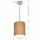 Ver imagem 2 de Lustre Luminária Pendente Vivare Free Lux Pe-4104cz Cúpula em Tecido 15x25cm