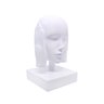 Escultura Decorativa Máscara Rosto Surdo Branco em Cerâmica 25x15x14 cm - D'rossi - 4