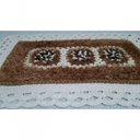 Ver imagem 3 de Tapete de Crochê Branco e Marrom Artesanal