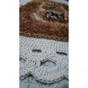 Ver imagem 2 de Tapete de Crochê Branco e Marrom Artesanal