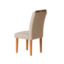 Ver imagem 6 de Kit 2 Cadeiras Estofadas de Jantar Tulipa - Mdf em Linho Pés em Madeira - Vintage Decor - Bege