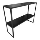 Ver imagem 1 de Aparador Duplo Luxo Industrial Prateleira Ferro e Madeira