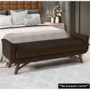 Ver imagem 2 de Puff Recamier Calçadeira 160cm Base Madeira Neville P02 Sintético Marrom - Mpozenato