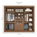 Ver imagem 3 de Guarda Roupa Casal 3 Portas Vitória com Espelho Panan Móveis