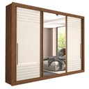 Ver imagem 1 de Guarda Roupa Casal 3 Portas Vitória com Espelho Panan Móveis