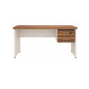 Ver imagem 6 de Mesa de Escritório Executiva Reta com Gavetas 1,70m x 0,70m (Tampo 40mm) Nogal Sevilha / Champanhe