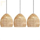 Ver imagem 1 de 3 Pendente de Vime Fibra Natural em Rattan E27 Cesto Nat15