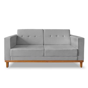 Sofa Beny 3 Lugares Linho Cinza Soft