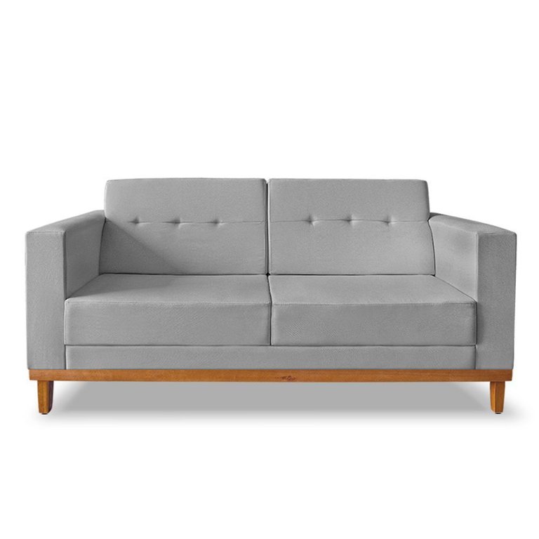 Sofa Beny 3 Lugares Linho Cinza Soft