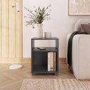 Ver imagem 5 de Mesa de Cabeceira Siena com Prateleira e Nicho 38,5cm Linha Mesas de Cabeceira Cb210 Completa Móveis