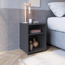 Ver imagem 2 de Mesa de Cabeceira Siena com Prateleira e Nicho 38,5cm Linha Mesas de Cabeceira Cb210 Completa Móveis