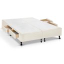 Ver imagem 1 de Cama Box Base c/Gavetas King Poli Tecido Clean (193x27-c/4 Gavs) - Castor
